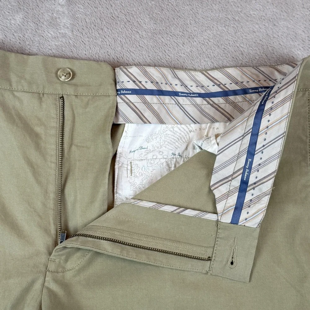 NEW Tommy Bahama Front Nine‎ Pants Mens 42x31 Beige Chino Stretch Golf T1425